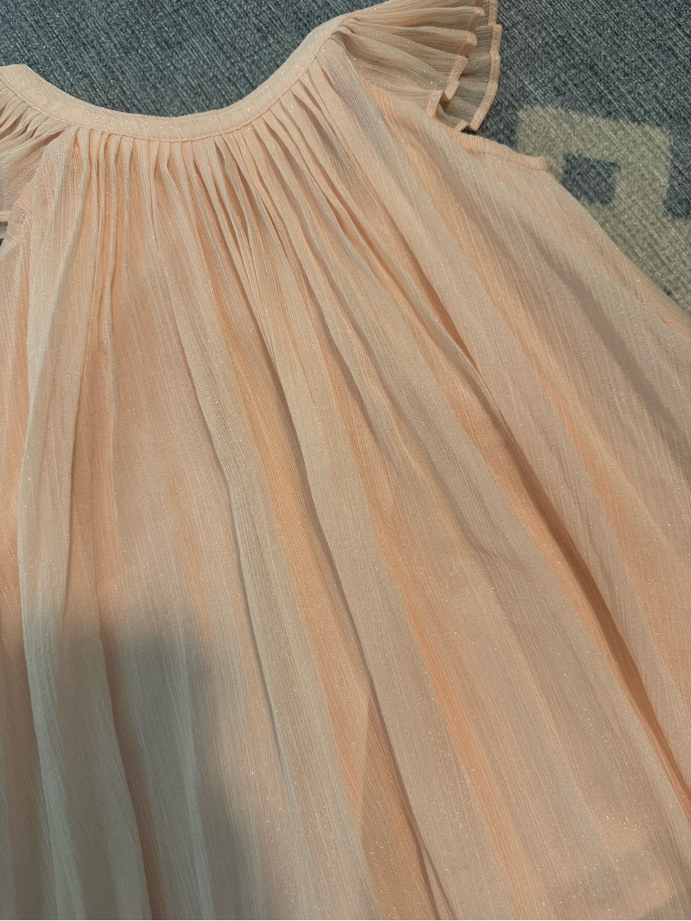 Baby Gap Peach Pleated Tulle Baby Dress - Picture 2 of 4